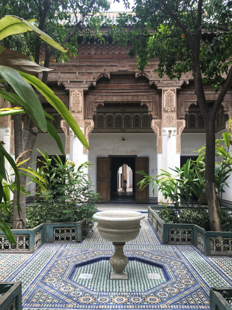 Bahia Palace has over 160 rooms to explore with beautiful Moroccan architecture, gardens, and colorful mosiac tiles. 