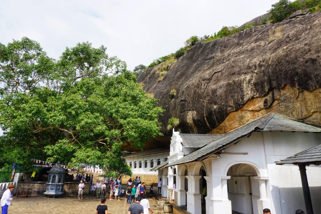 Dambulla Temple consists of five cave temples