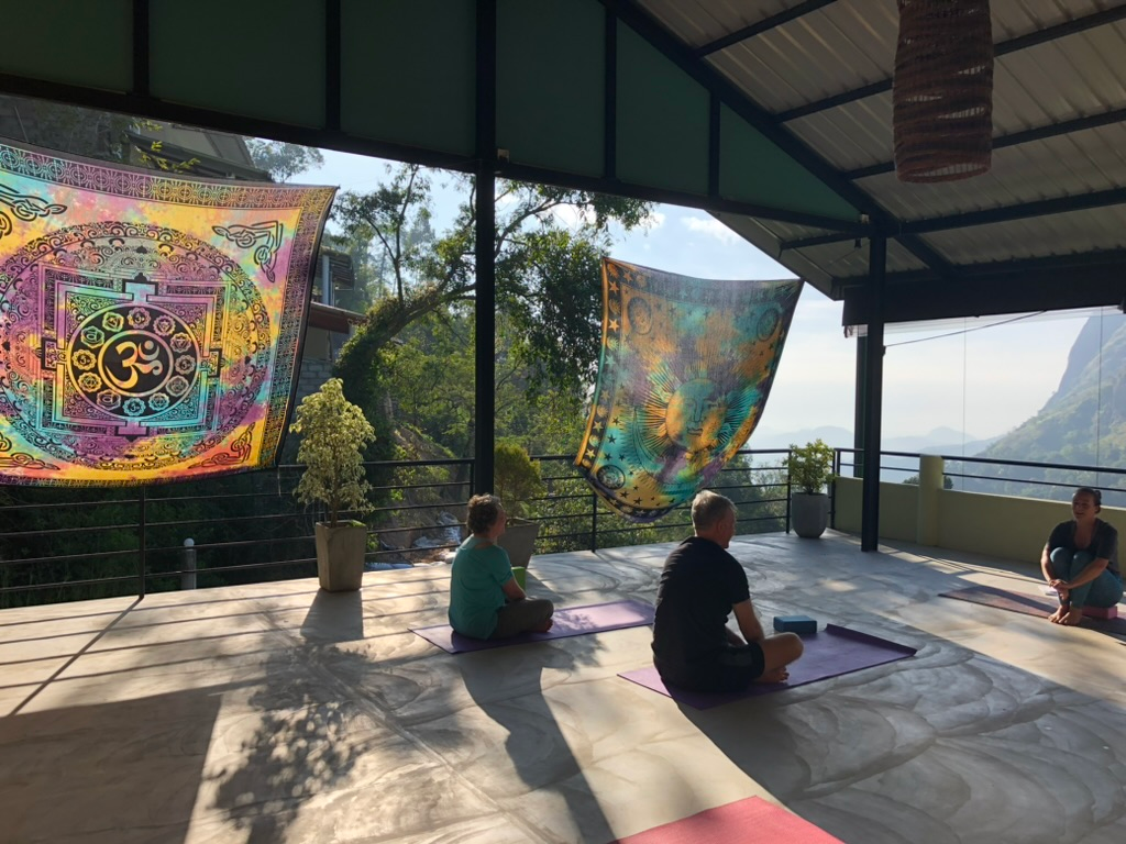 Yoga class at Zion View Ella