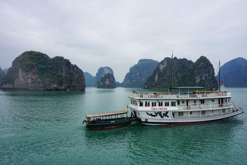Halong Bay is a bucket list destination in Vietnam. The landscape is stunning.