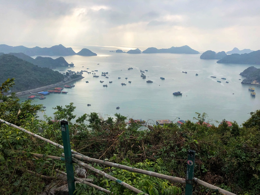 The view of the bay from the top of Cannon Fort