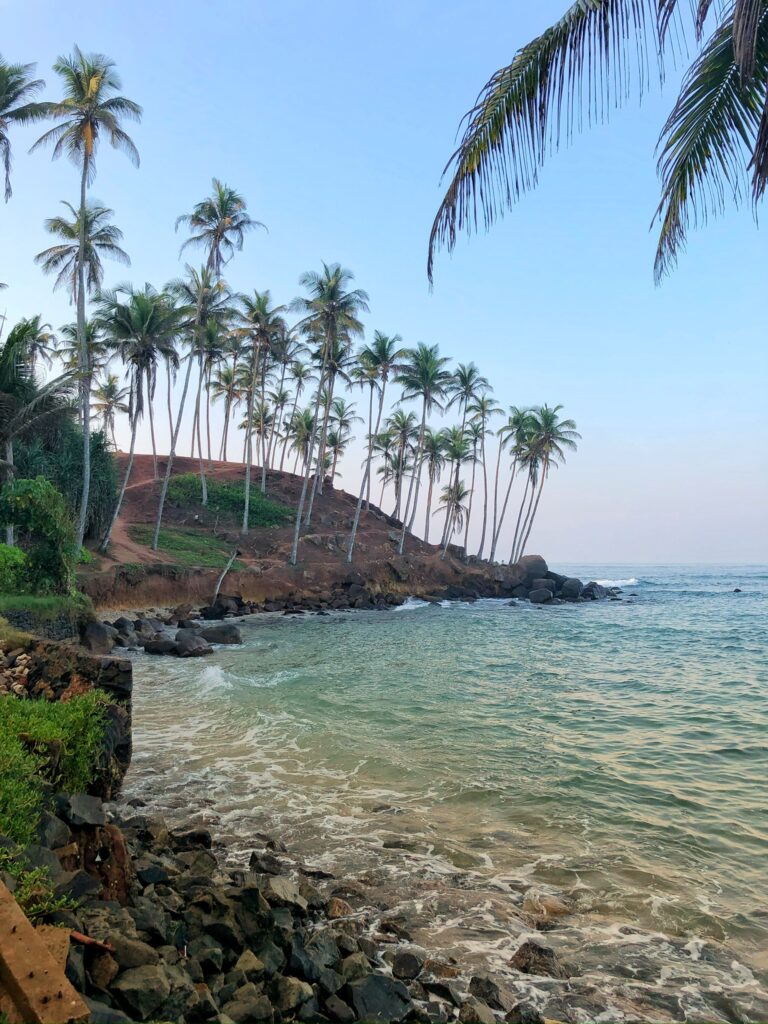 A side view of Coconut Hill in Mirissa, Sri Lanka