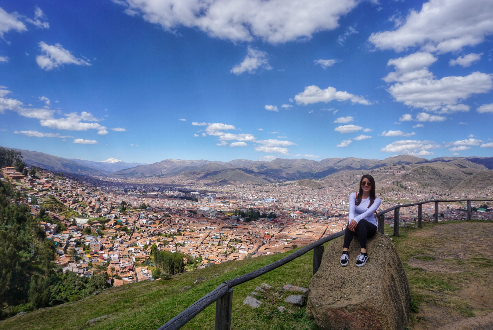 The viewpoint at Saqsaywaman overlooks the entire city of Cusco.
