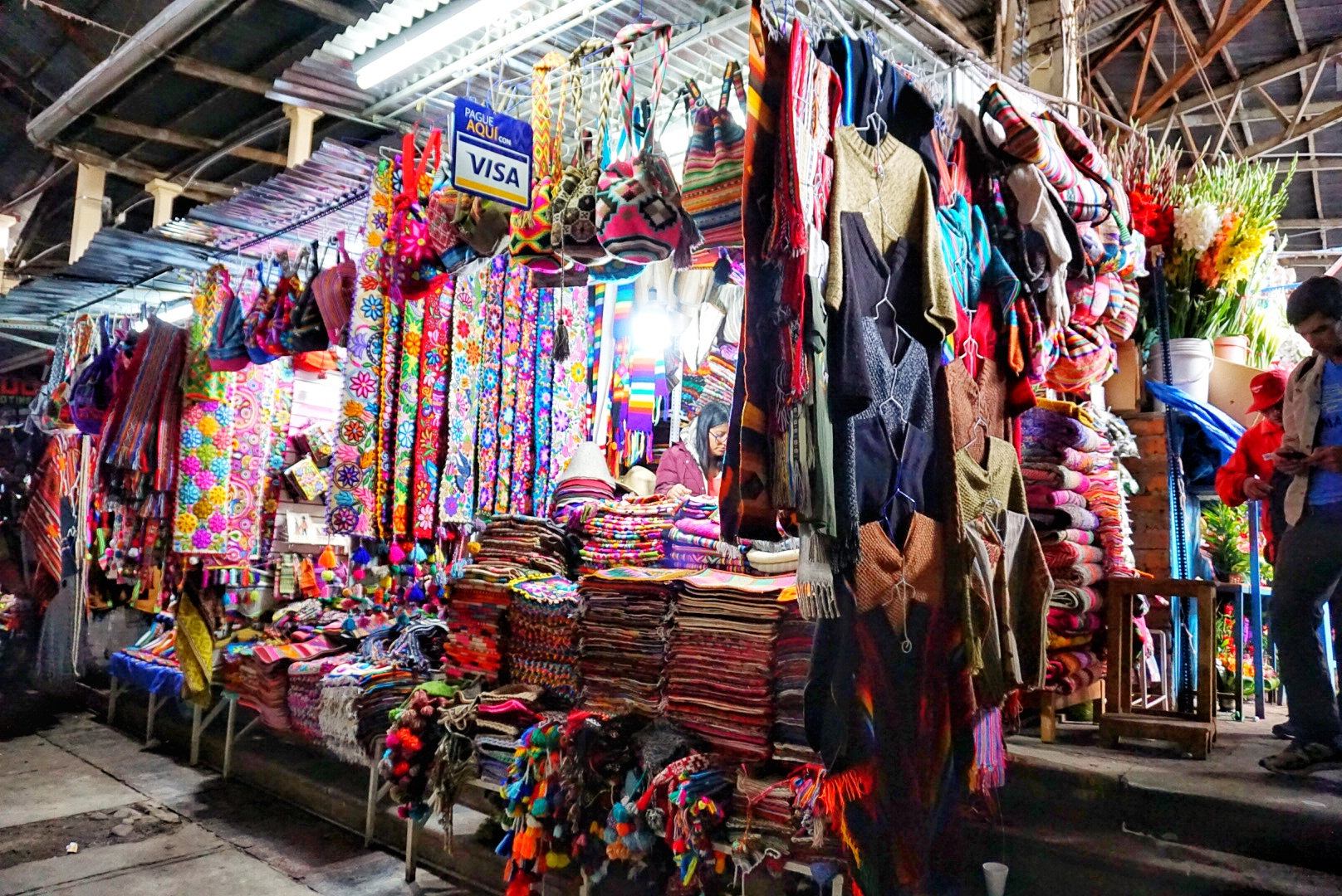 Shopping in the San Pedro Market in Cusco. 