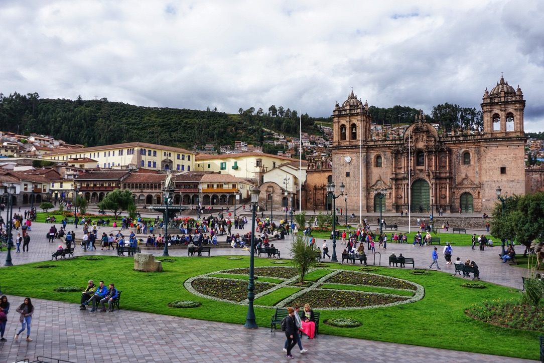 The Plaza de Armas is the lively main square in Cusco, Peru.