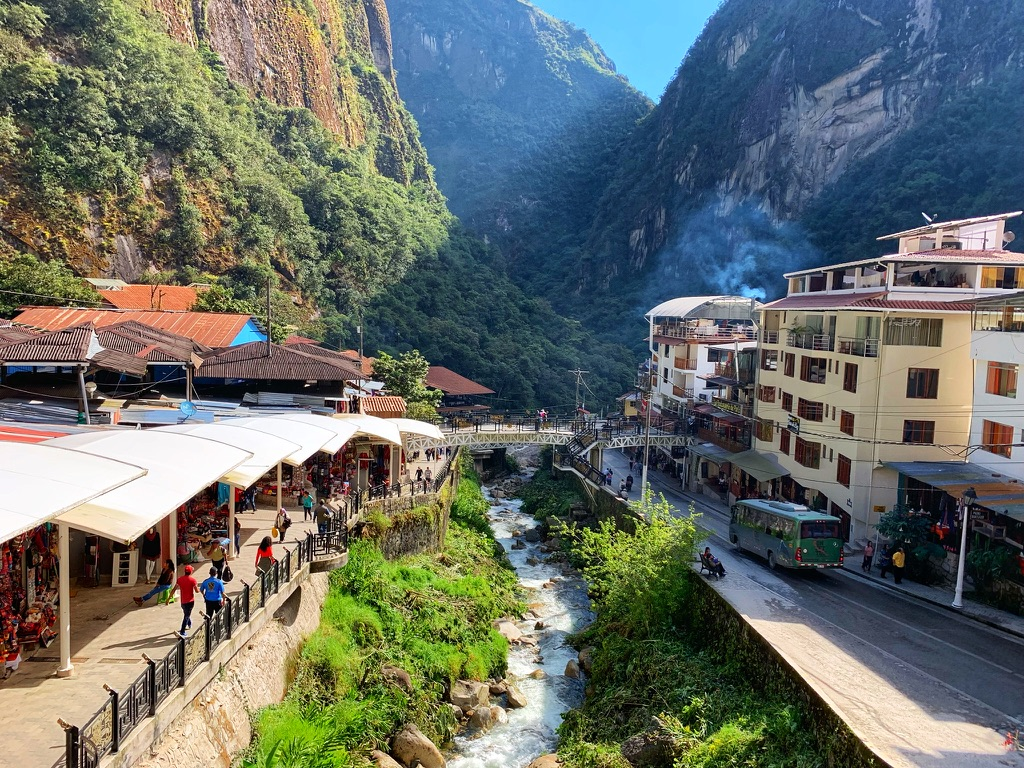 The town of Aguas Calientes in a hub for travelers en route to Machu Picchu