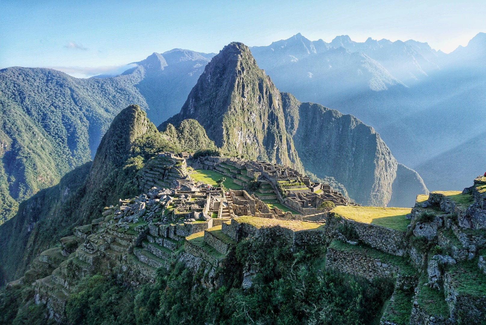 A view overlooking the ruins of Machu Picchu