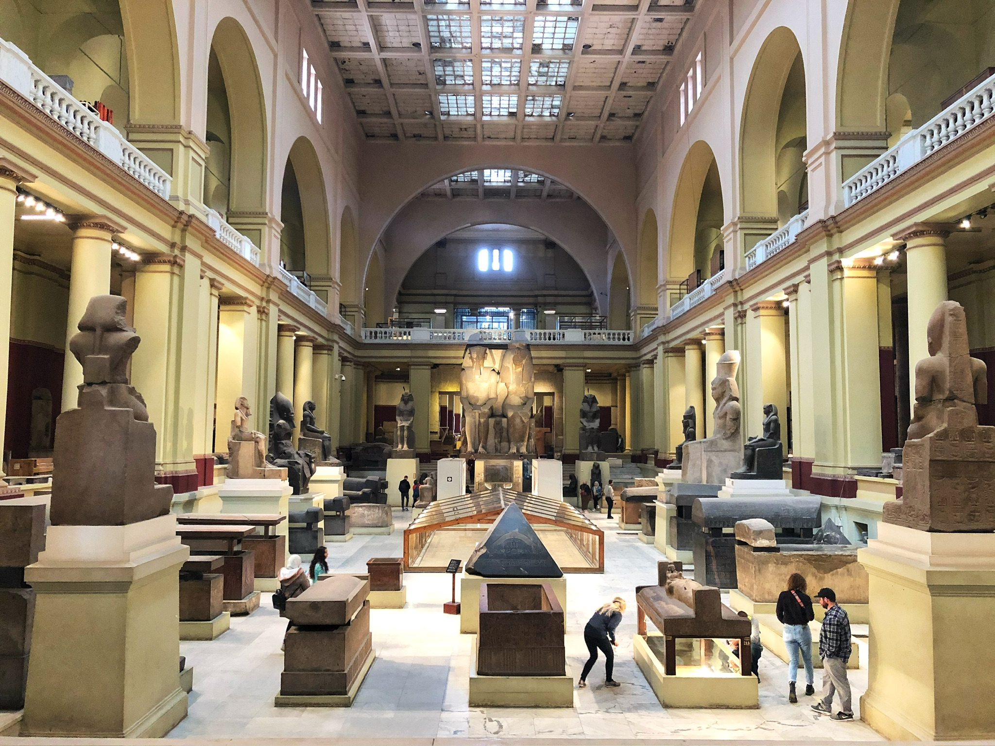 The main hall of the Egyptian Museum