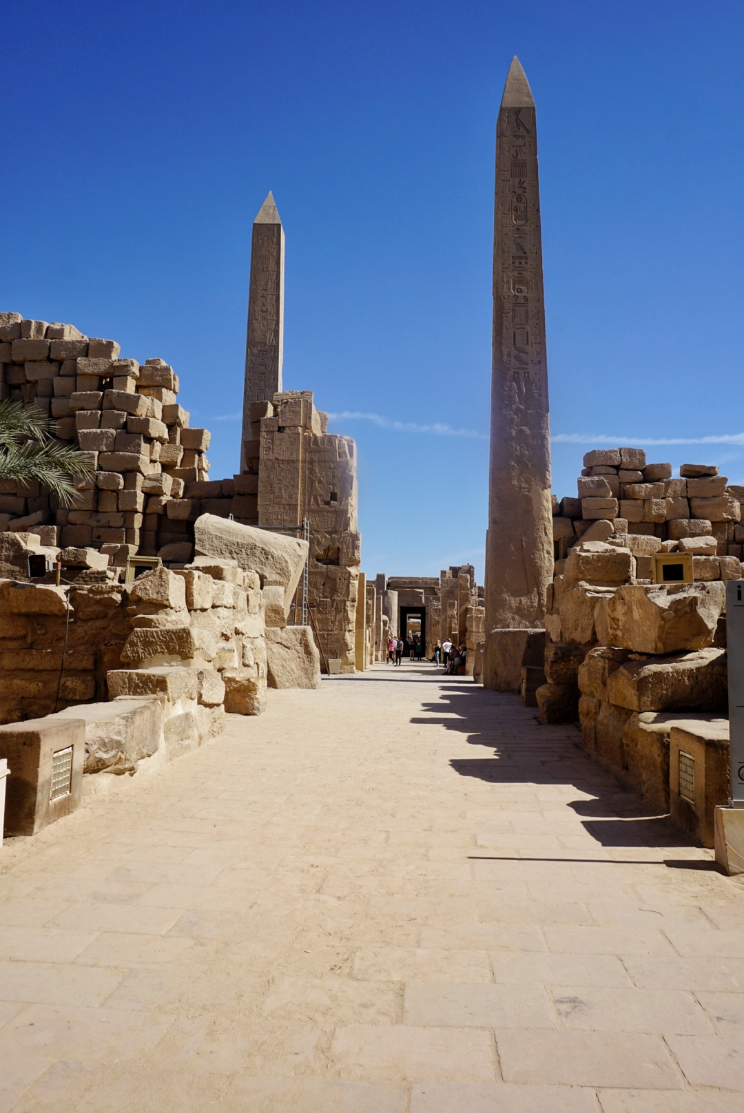 A view of the 2 obelisks at Karnak Temple