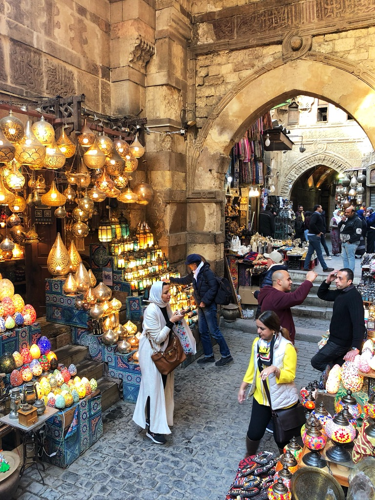 Shopping in the market in Cairo, Egypt