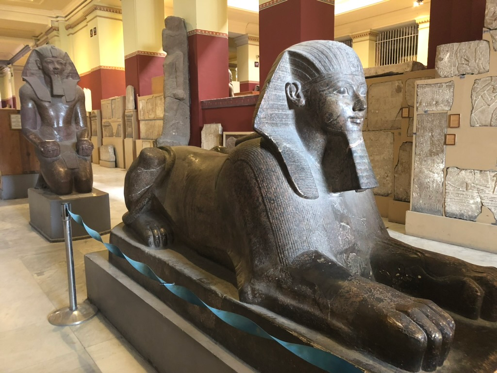 Statues at the Egyptian Museum in Cairo, Egypt