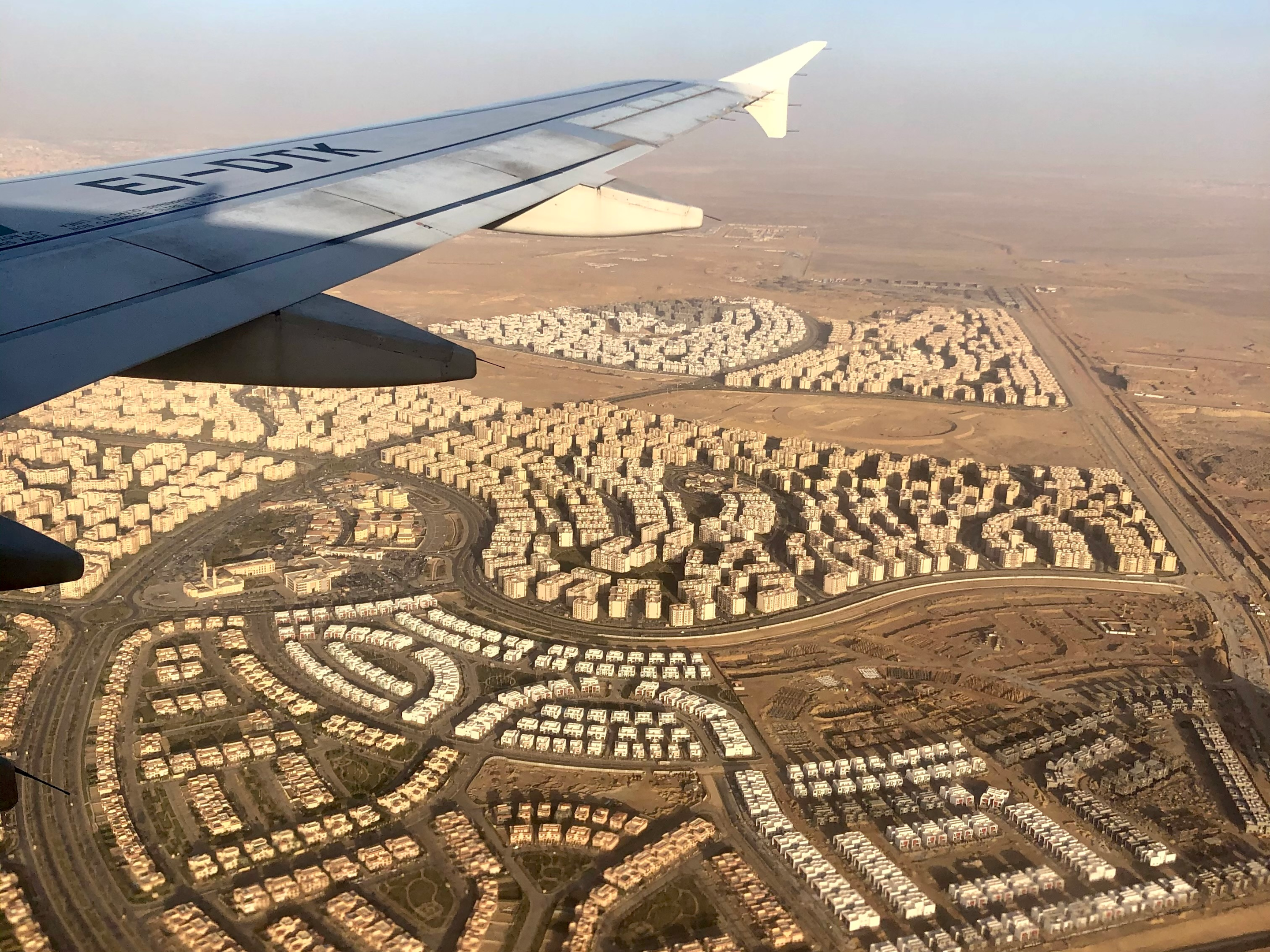A view from the airplane en route to Cairo, Egypt