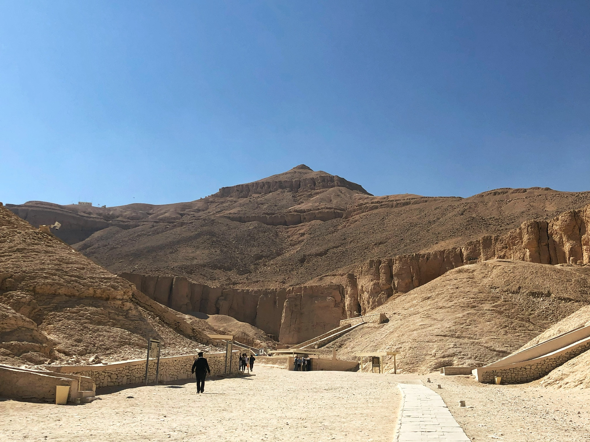 The desert landscape of Valley of the Kings 