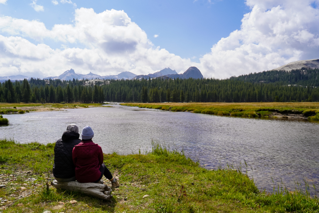Taking a break along the Glen Aulin trail, Yosemite