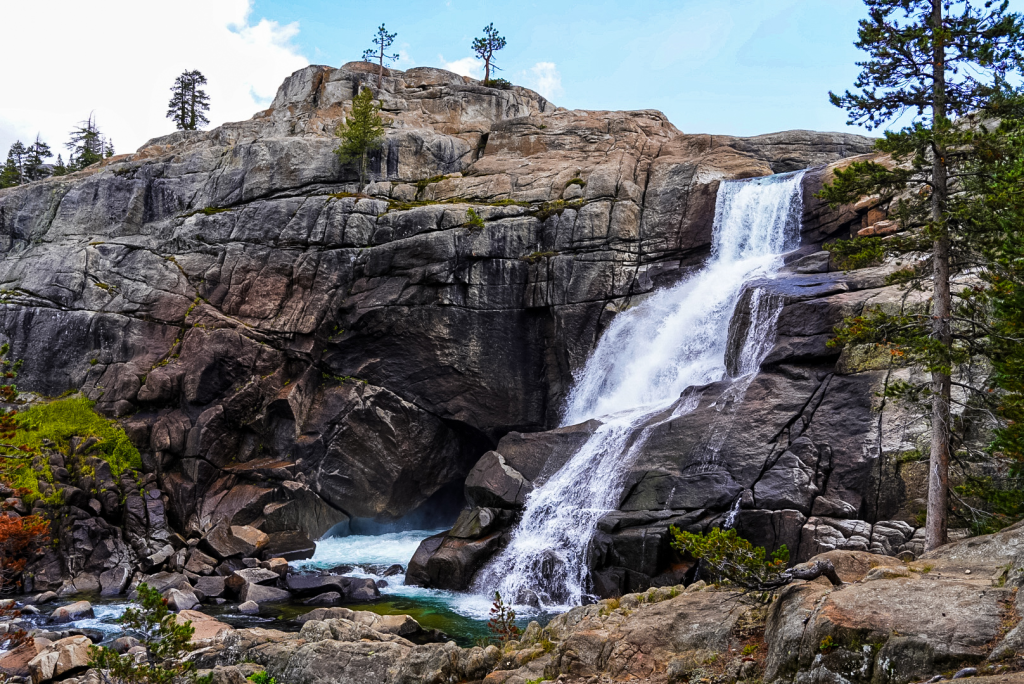 A beautiful view of Tuolumne Falls along the Glen Aulin hike, Yosemite