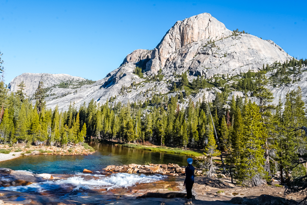 Taking in the river view near Glen Aulin camp, Yosemite National Park