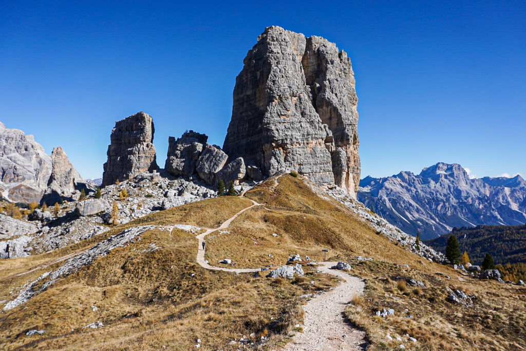 Views from the trail of Cinque Torri, Dolomites, Italy