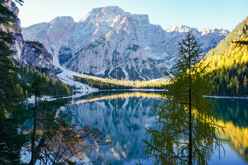 Hiking around Lago di Braies, Dolomites Italy