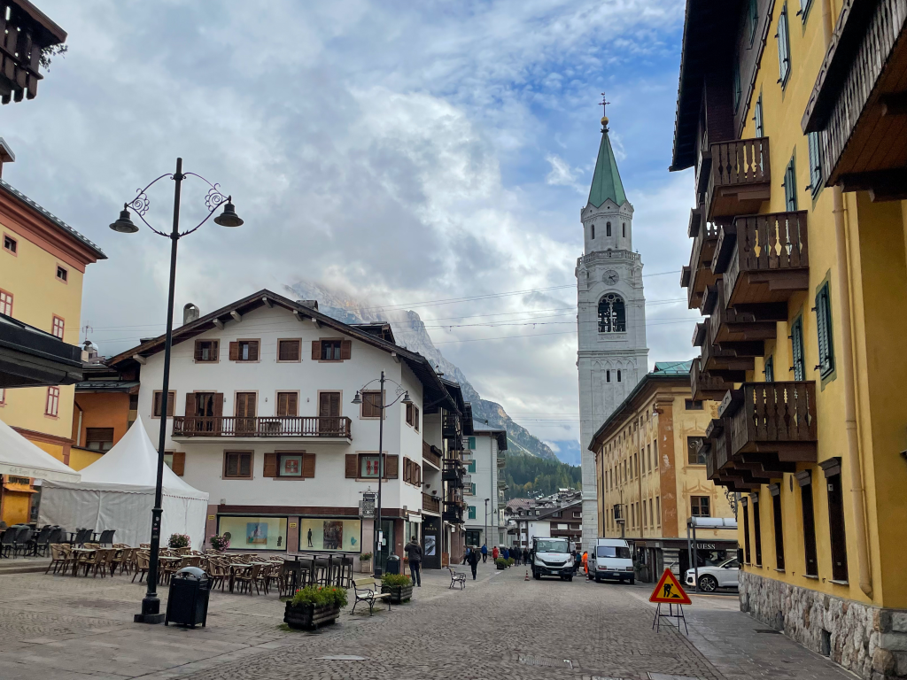 Cortina d'Ampezzo town center, Italy